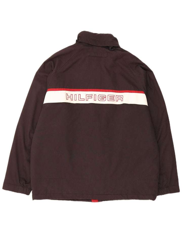 Tommy Hilfiger Mens Graphic Windbreaker Jacket UK 40 Large Black