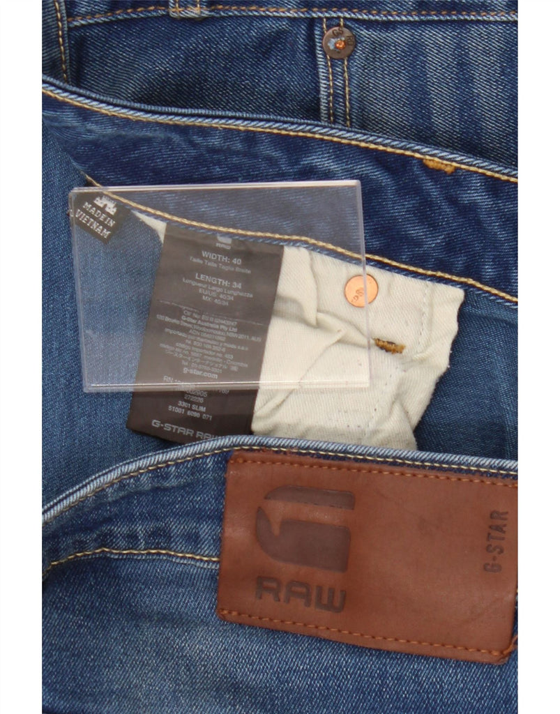 G-STAR Mens Slim Jeans W40 L34 Blue Cotton Vintage G-Star and Second-Hand G-Star from Messina Hembry 