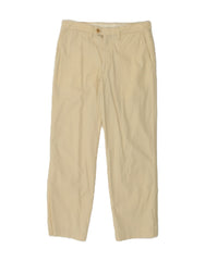 BROOKSFIELD Mens Straight Chino Trousers IT 46 Small W30 L28 Beige Cotton