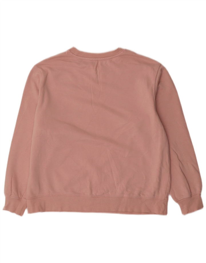 Marks & Spencer Womens Oversized Sweatshirt Jumper UK 14 Medium Pink Cotton