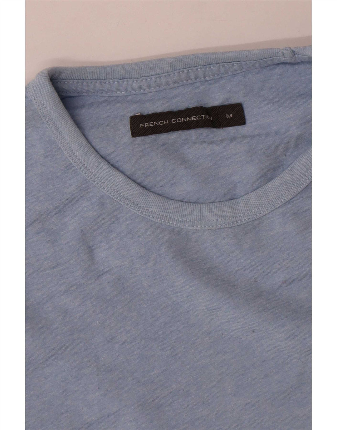 French Connection Mens T-Shirt Top Medium Blue Cotton