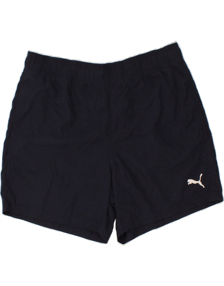 PUMA Mens Sport Shorts Large Navy Blue Vintage Puma and Second-Hand Puma from Messina Hembry 
