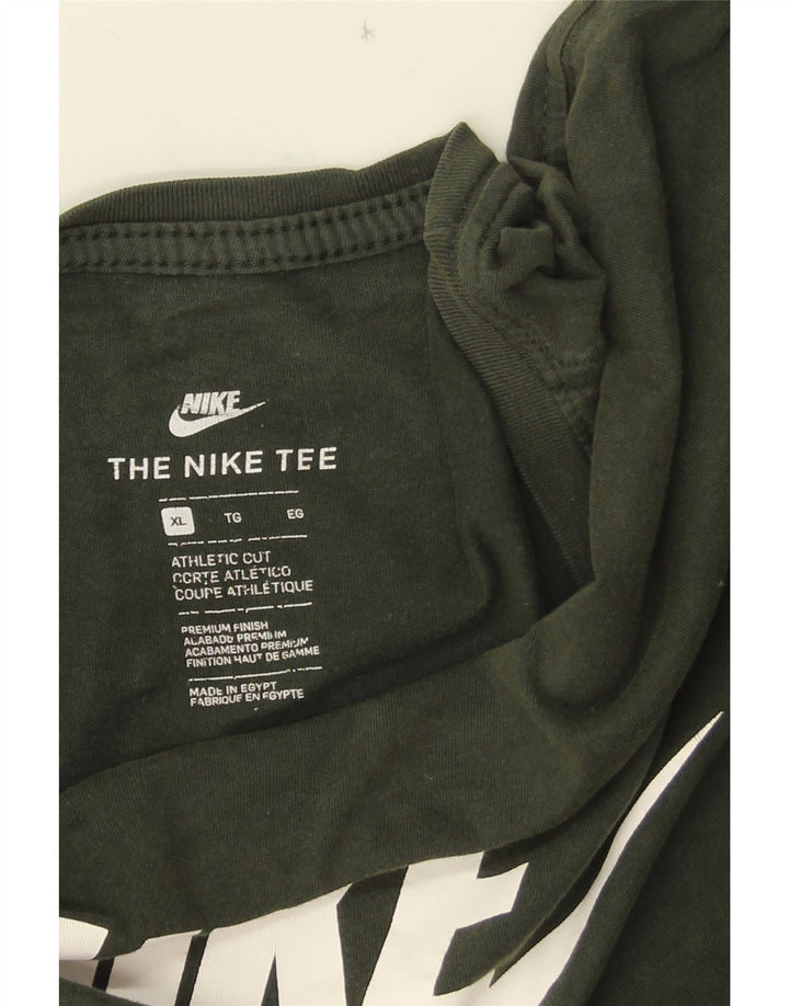 NIKE Mens Athletic Cut Graphic T-Shirt Top XL Green