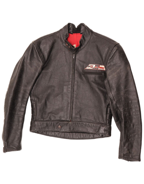 Dainese Womens Leather Biker Jacket Size 52 Medium Brown Leather