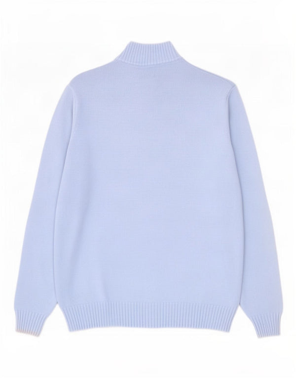 Avirex Mens Cardigan Sweater Large Blue Cotton