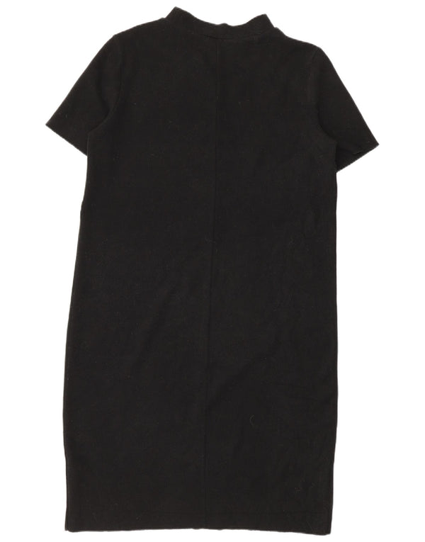 Zara Womens Trafaluc Shift Dress UK 14 Medium Black Cotton