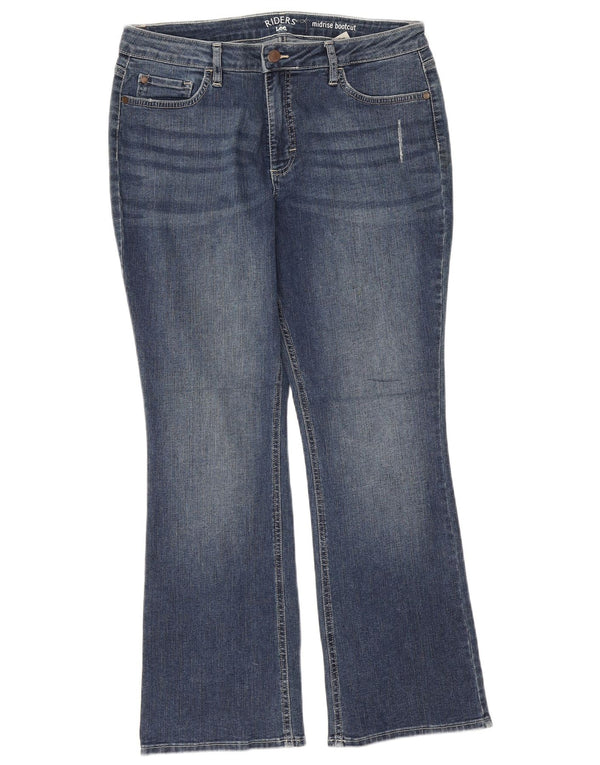 Lee Womens Riders Mid Rise Bootcut Jeans US 14 XL W34 L28 Blue Cotton