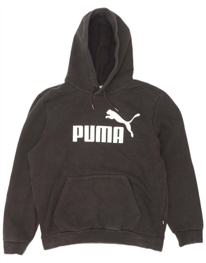 Puma Mens Graphic Hoodie Jumper Small Black Cotton