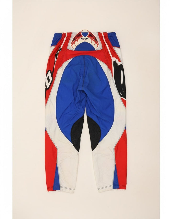 UFO Mens Graphic Trousers IT 54 2XL W36 L32 Multicoloured Colourblock