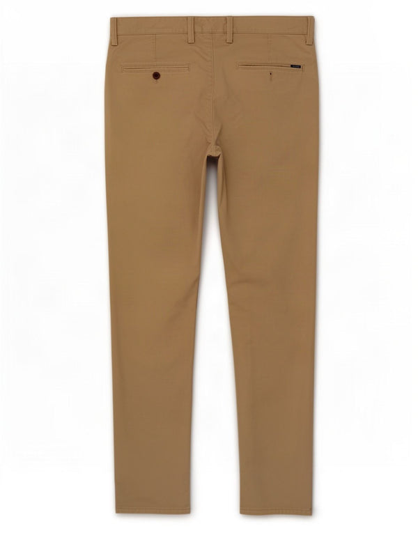 Gant Mens Slim Chino Trousers W32 L30 Beige Cotton