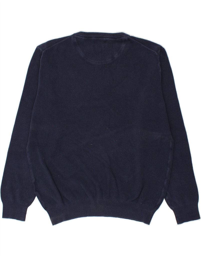 GANT Womens Crew Neck Jumper Sweater UK 18 XL Navy Blue Cotton | Vintage Gant | Thrift | Second-Hand Gant | Used Clothing | Messina Hembry 