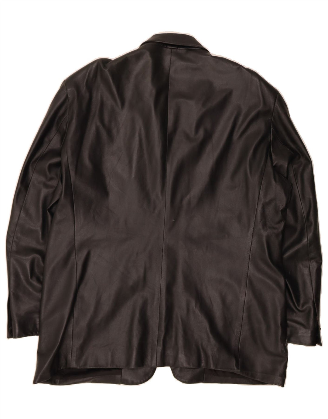 VINTAGE Mens Leather Jacket IT 42 XL Black Leather Vintage Vintage and Second-Hand Vintage from Messina Hembry 