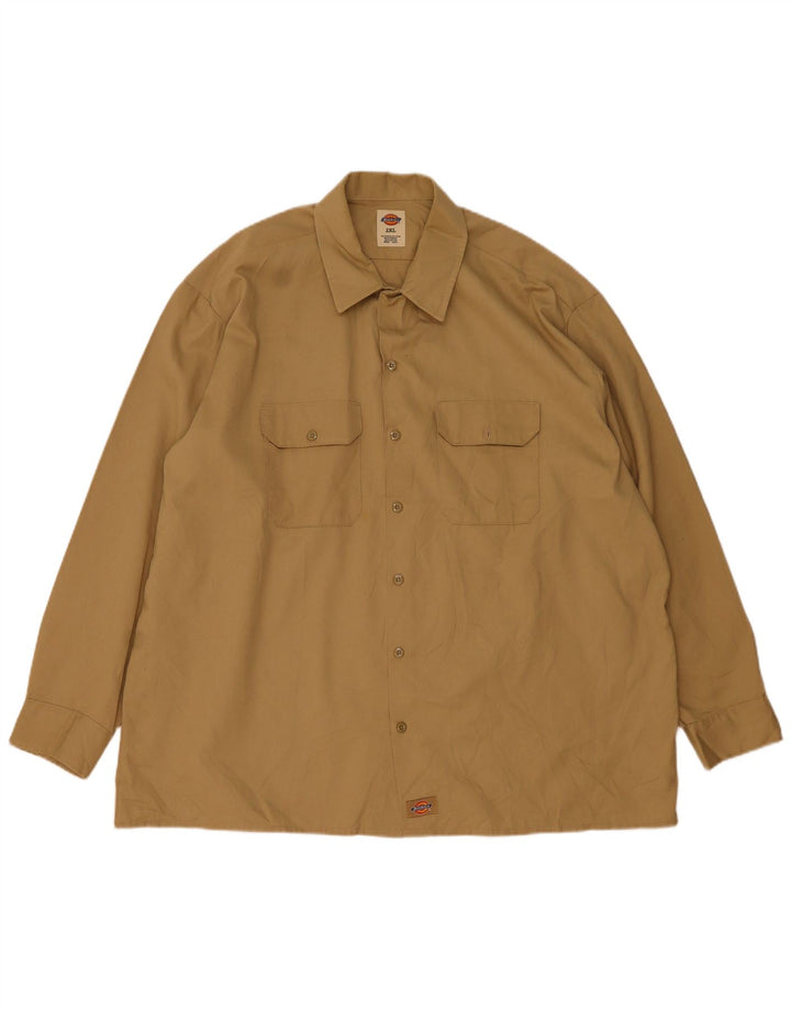 Dickies Mens Shirt 2XL Brown Polyester