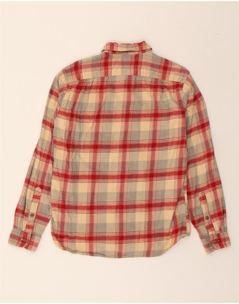 J. CREW Mens Flannel Shirt Medium Red Check Cotton Vintage J. Crew and Second-Hand J. Crew from Messina Hembry 