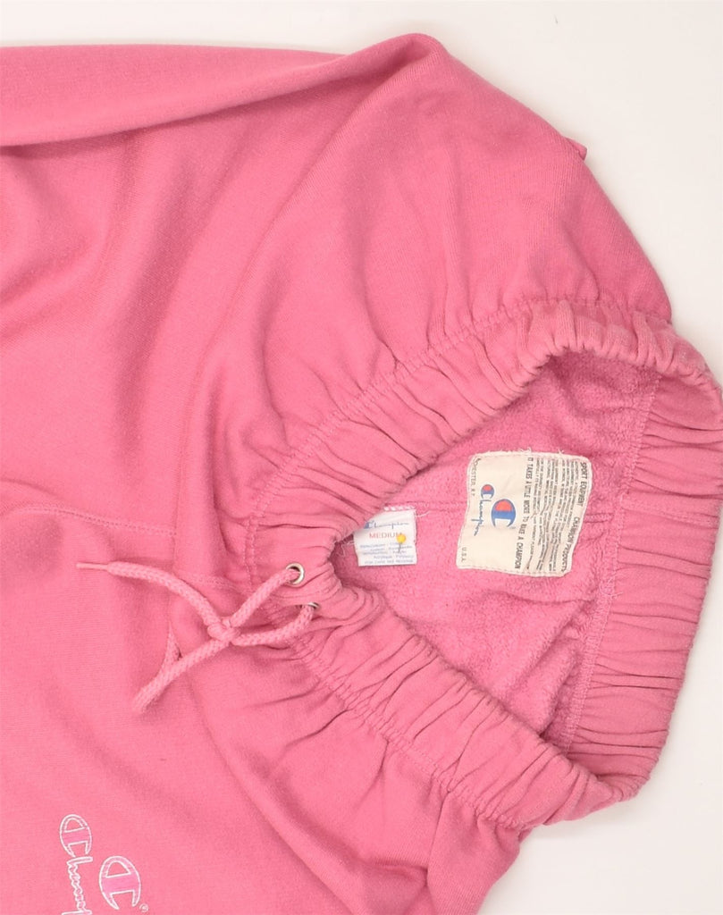 CHAMPION Womens Capri Tracksuit Trousers UK 12 Medium Pink Cotton | Vintage Champion | Thrift | Second-Hand Champion | Used Clothing | Messina Hembry 