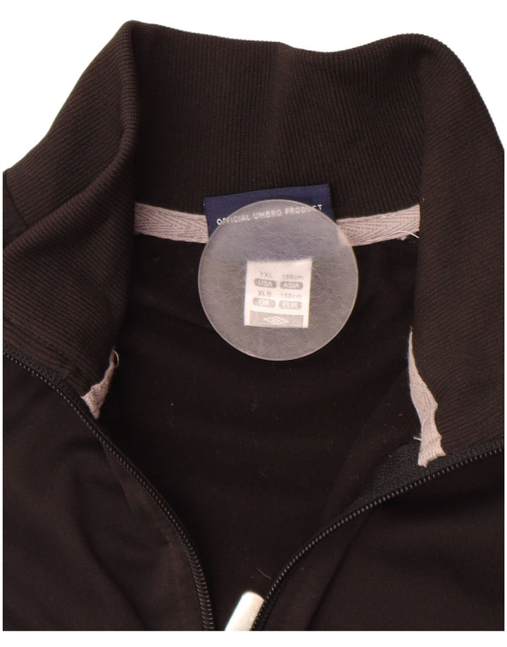 UMBRO Boys Tracksuit Top Jacket 12-13 Years XL  Black Polyester