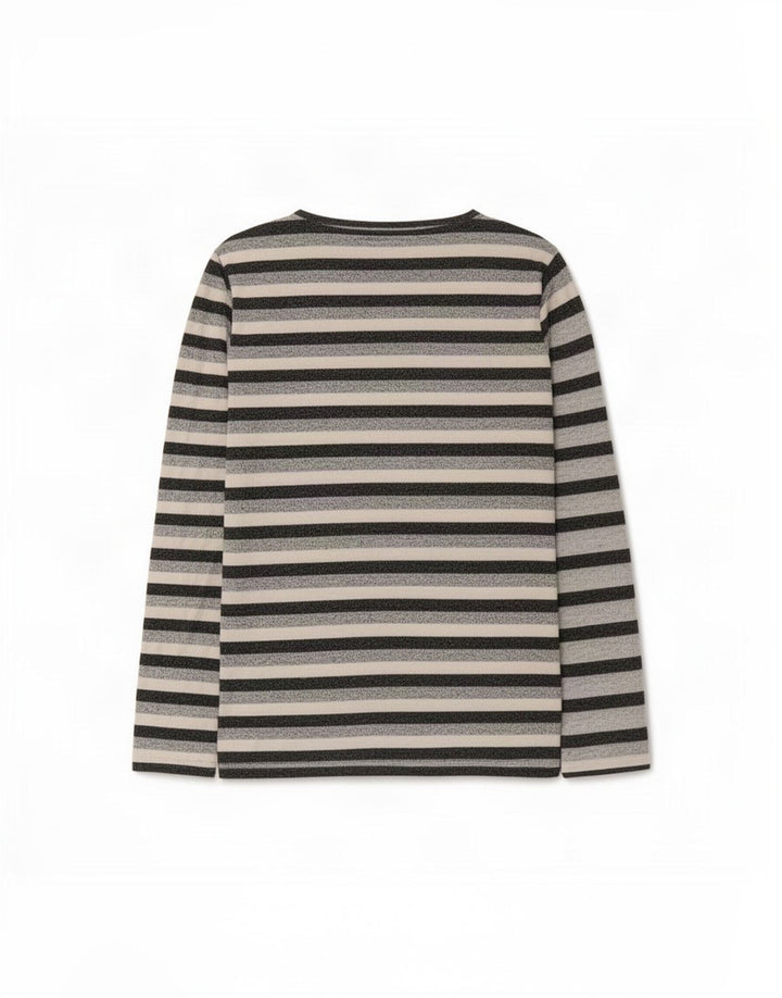 Mountain Warehouse Womens Top Long Sleeve UK 16 Large Grey Striped