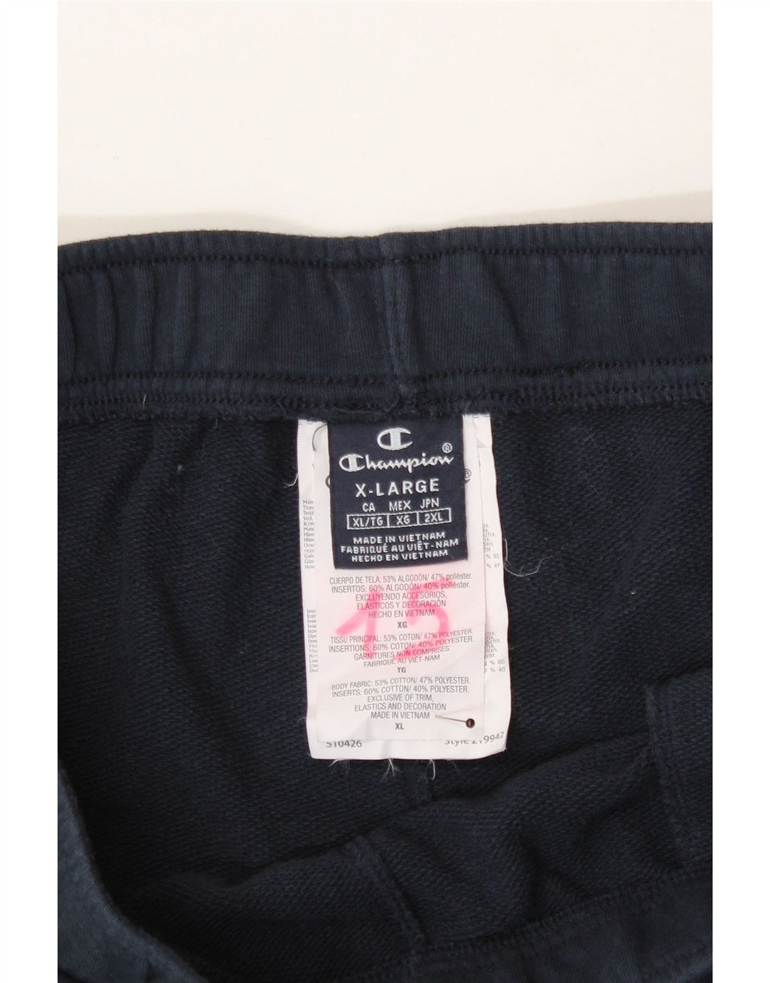 CHAMPION Mens Tracksuit Trousers XL  Navy Blue Cotton Vintage Champion and Second-Hand Champion from Messina Hembry 