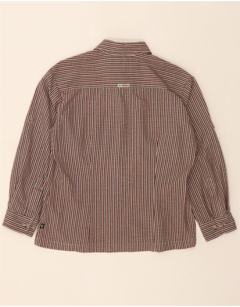 COLUMBIA Womens Flannel Shirt UK 14 Medium Red Check Polyester Vintage Columbia and Second-Hand Columbia from Messina Hembry 