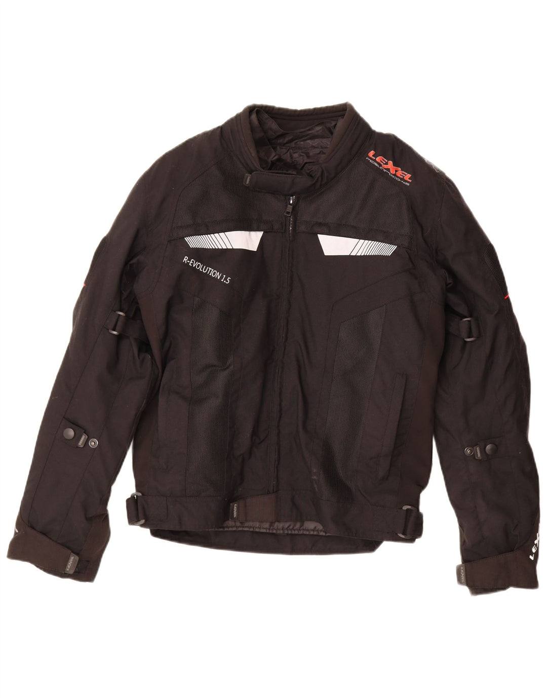 LEXEL Mens Graphic Racer Jacket UK 40 Large Black