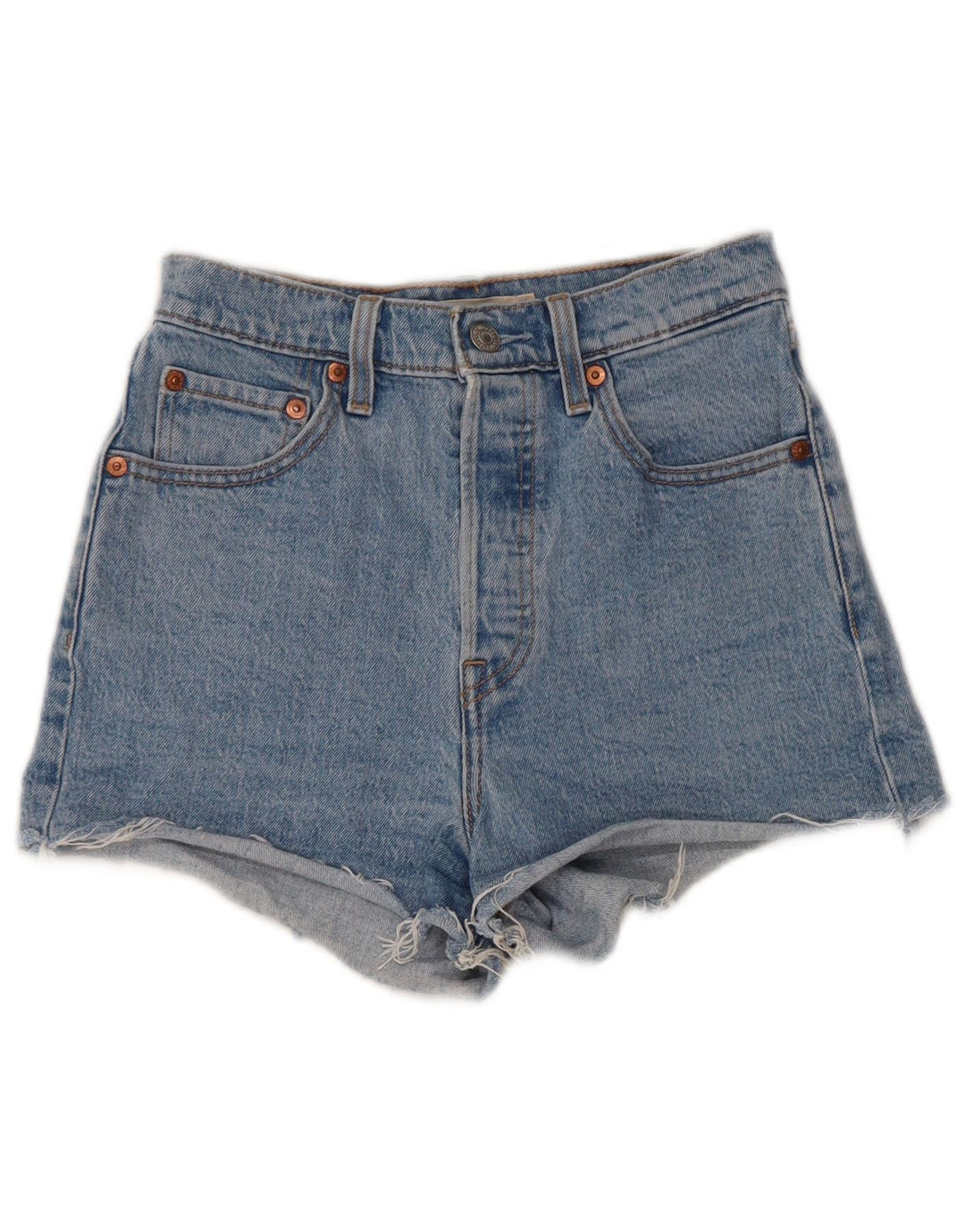 LEVI'S Womens Ribcage Denim Shorts W25 XS Blue