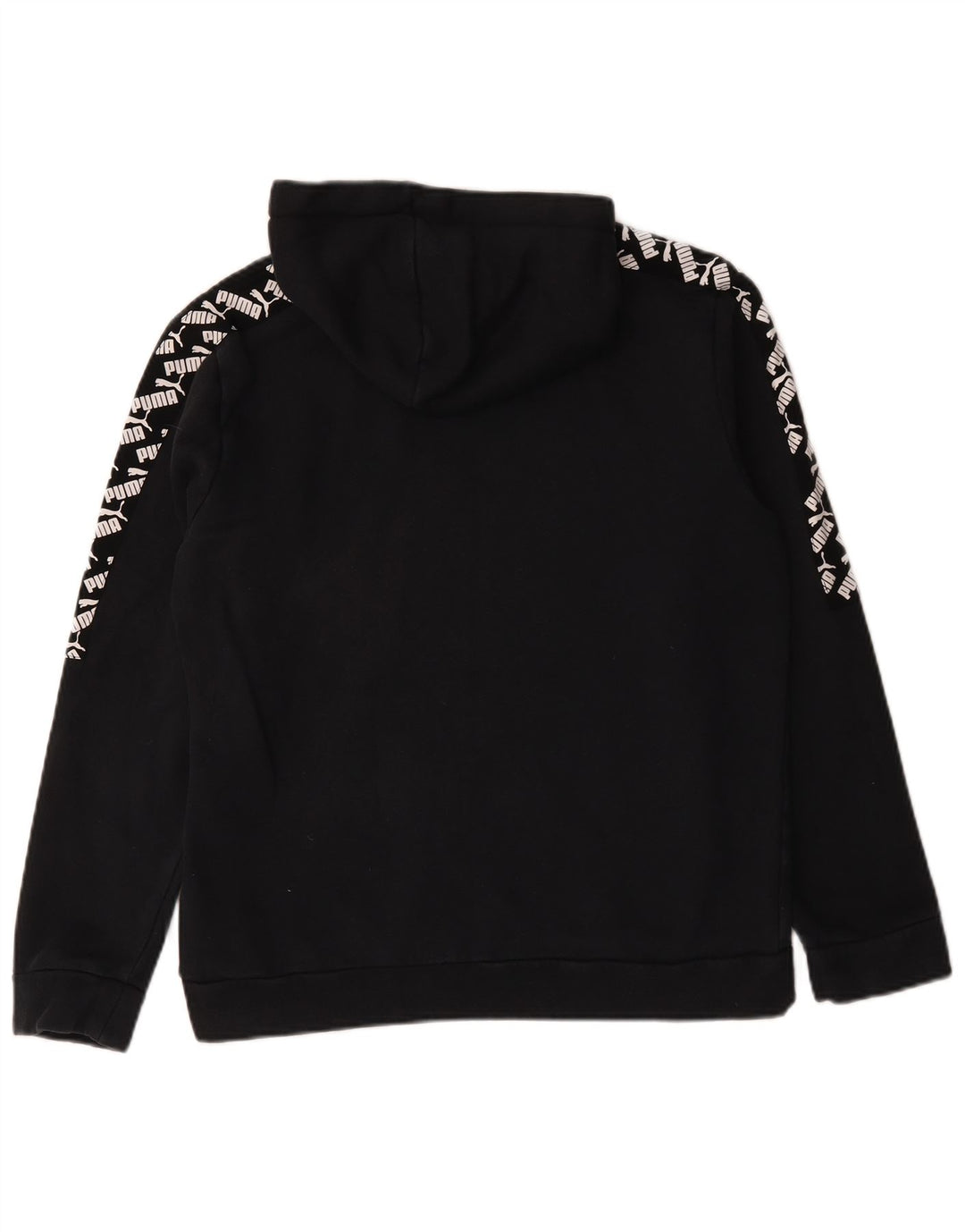 Puma Mens Graphic Hoodie Jumper Medium Black Cotton
