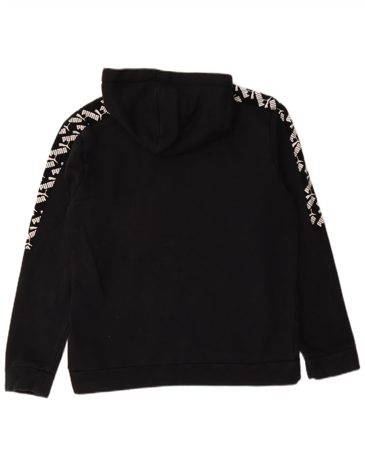 Puma Mens Graphic Hoodie Jumper Medium Black Cotton