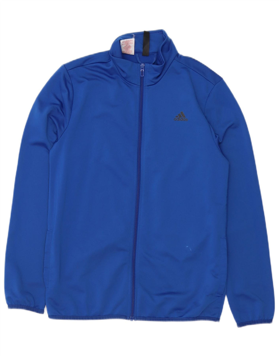 Adidas Boys Graphic Tracksuit Top Jacket 13-14 Years Blue Polyester