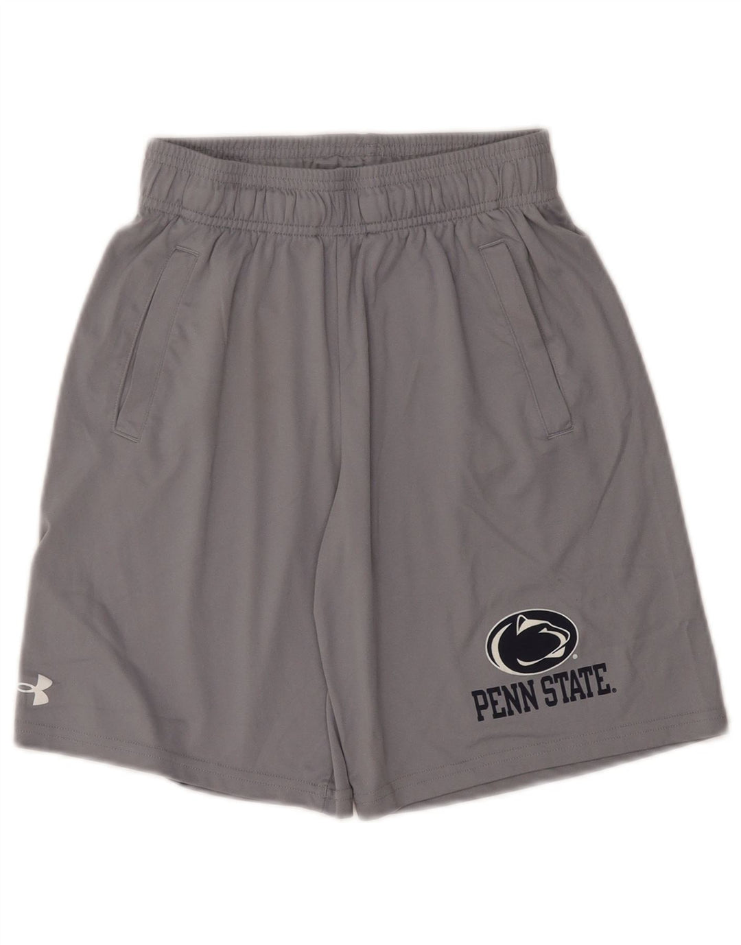UNDER ARMOUR Boys Penn State Graphic Sport Shorts 11-12 Years Large Grey