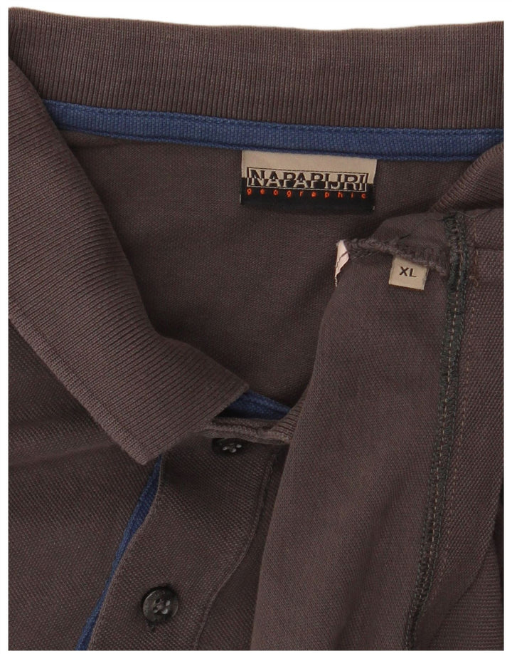 NAPAPIJRI Mens Geographic Polo Shirt XL Grey