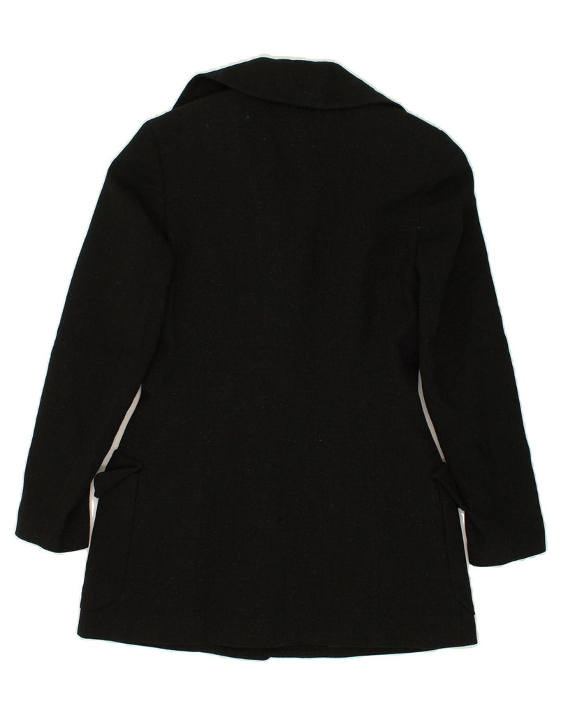 VINTAGE Womens Overcoat UK 8 Small Black | Vintage Vintage | Thrift | Second-Hand Vintage | Used Clothing | Messina Hembry 