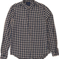 ZARA Mens Regular Fit Flannel Shirt Large Navy Blue Check Vintage Zara and Second-Hand Zara from Messina Hembry 