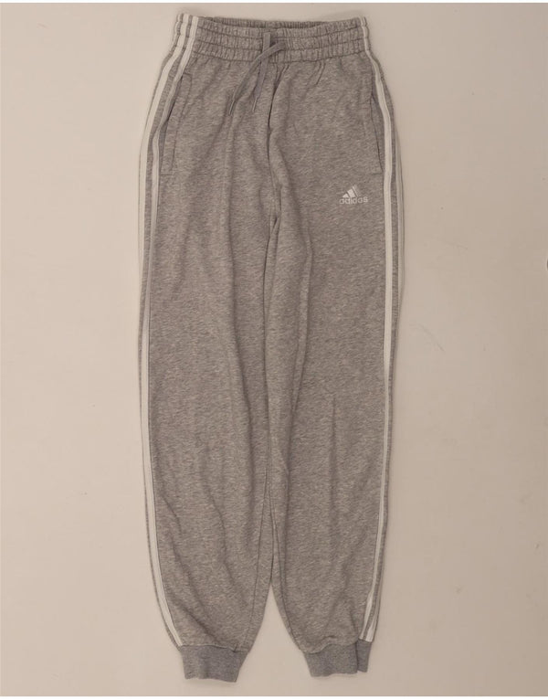 Adidas Womens Tracksuit Trousers Joggers UK 4/6 XS Grey Cotton
