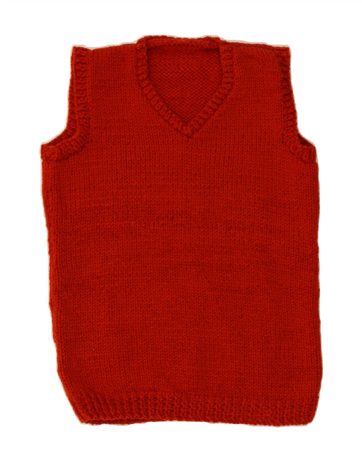 VINTAGE Womens Vest Tank Top UK 14 Medium Red Vintage Vintage and Second-Hand Vintage from Messina Hembry 