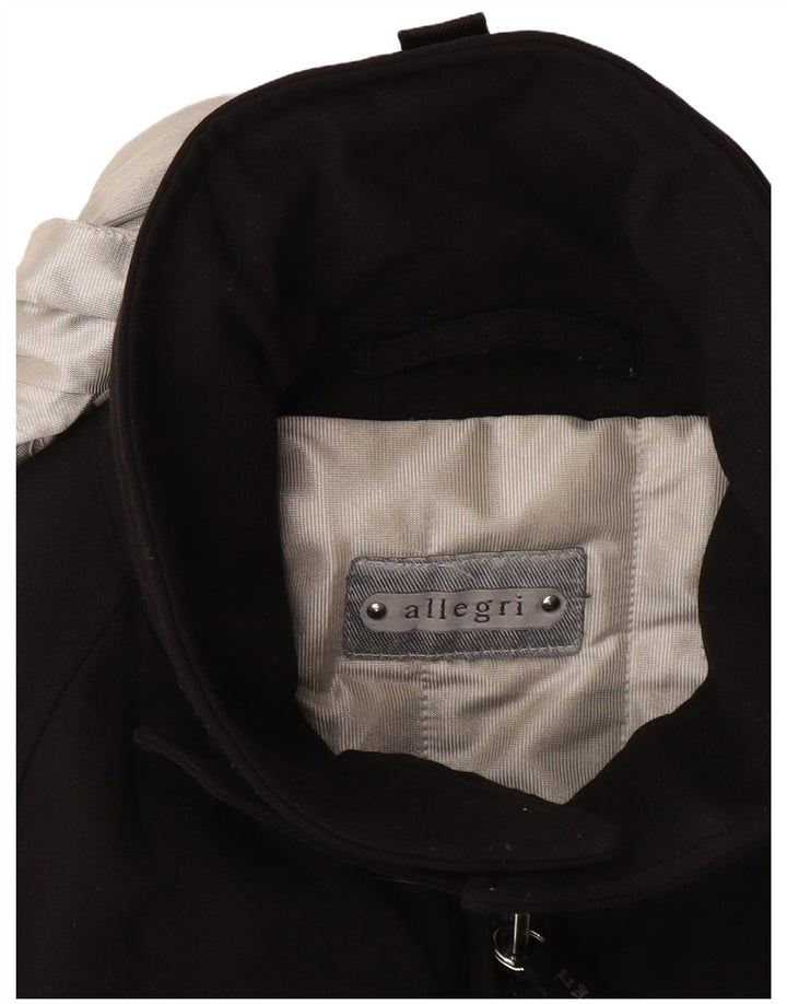 Allegri Mens Hooded Windbreaker Jacket UK 40 Large Black Colourblock