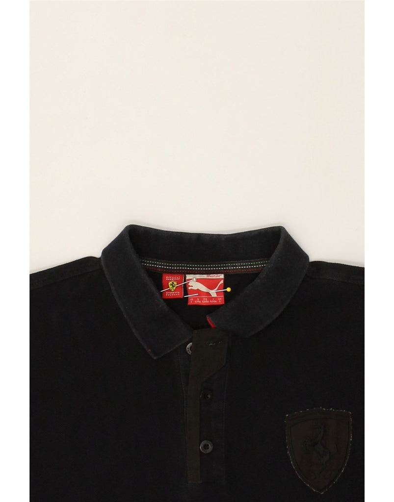 PUMA Mens Polo Shirt Large Black Cotton | Vintage Puma | Thrift | Second-Hand Puma | Used Clothing | Messina Hembry 