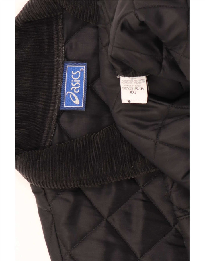 Asics Mens Quilted Overcoat UK 44 2XL Black Polyester