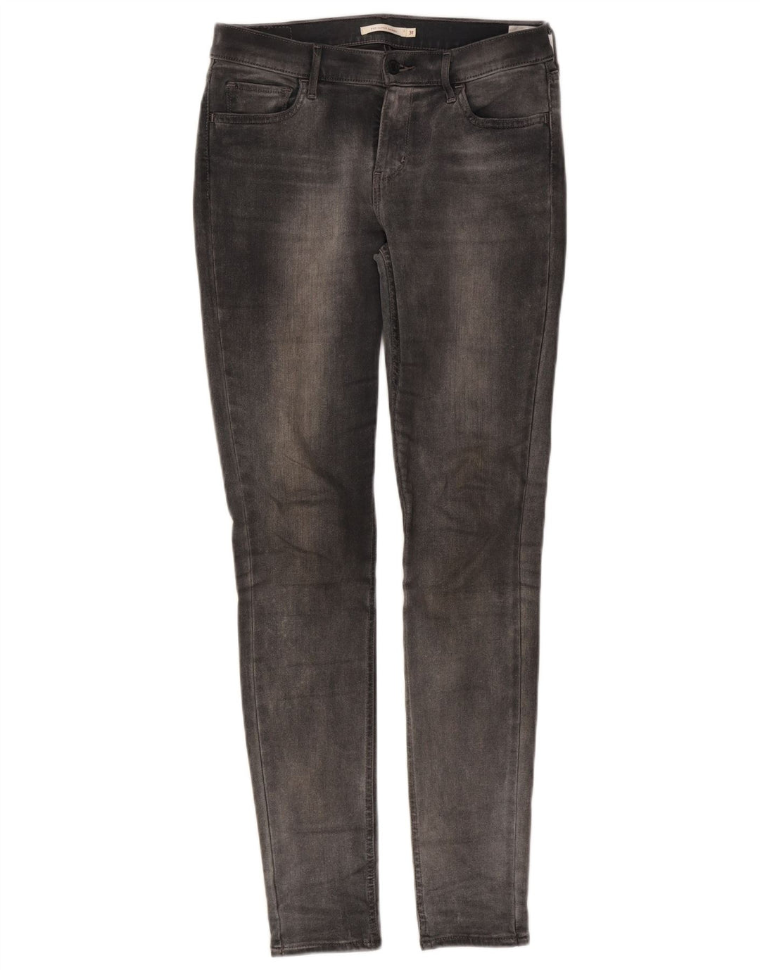 Levi's Womens 710 Super Skinny Jeans W31 L32 Grey Cotton