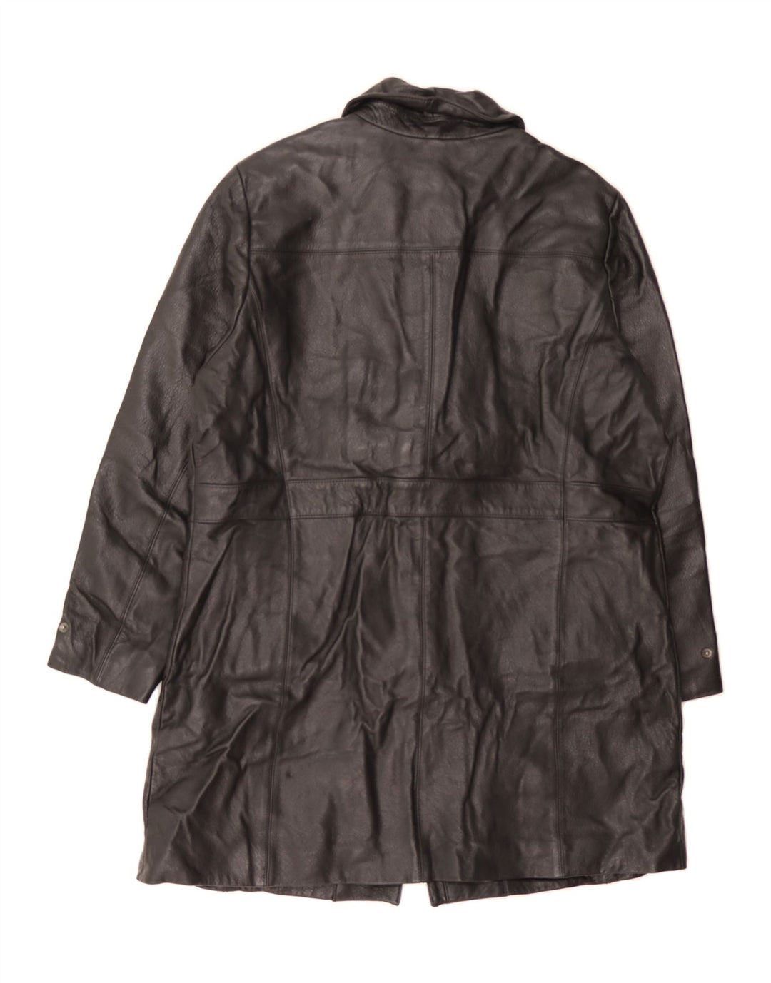 EDDIE BAUER Womens Leather Coat UK 18 XL Black Leather Vintage Eddie Bauer and Second-Hand Eddie Bauer from Messina Hembry 
