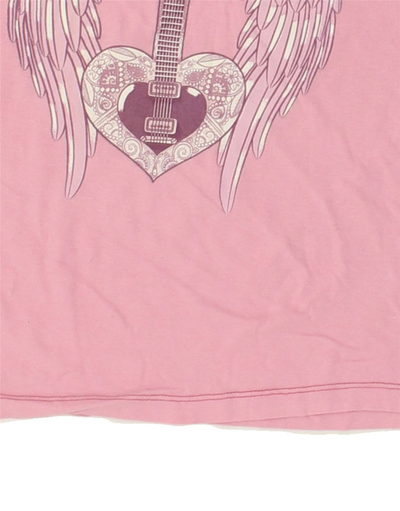 HARD ROCK CAFE Womens Barcelona Graphic T-Shirt Top UK 8 Small Pink Cotton | Vintage Hard Rock Cafe | Thrift | Second-Hand Hard Rock Cafe | Used Clothing | Messina Hembry 