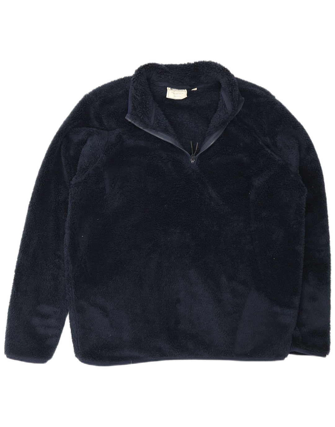 Mountain Warehouse Mens Zip Neck Fleece Jumper Large Navy Blue Polyester