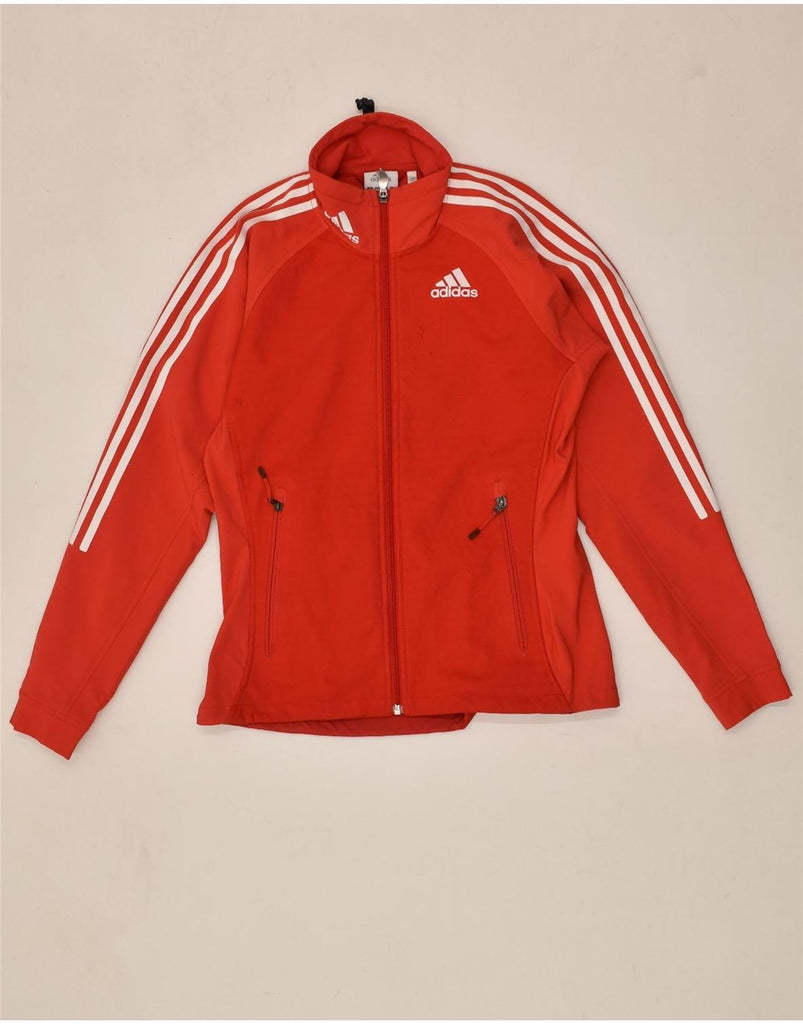 ADIDAS Womens Tracksuit Top Jacket UK 12 Medium Red Polyester | Vintage Adidas | Thrift | Second-Hand Adidas | Used Clothing | Messina Hembry 