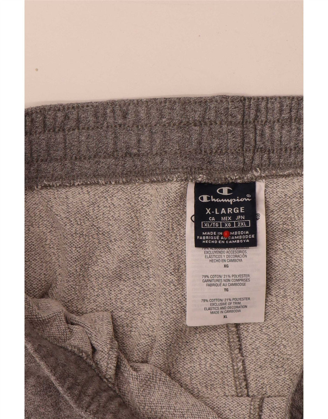 Champion Mens Tracksuit Trousers Joggers XL Grey Cotton