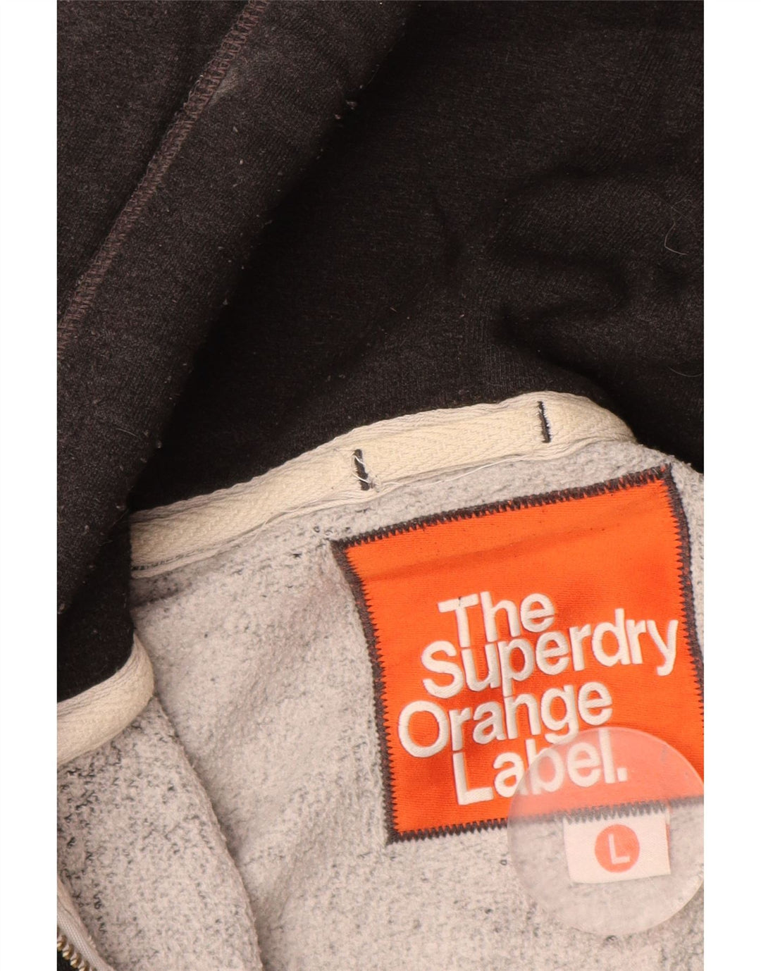 SUPERDRY Mens Zip Hoodie Sweater Large Grey Cotton