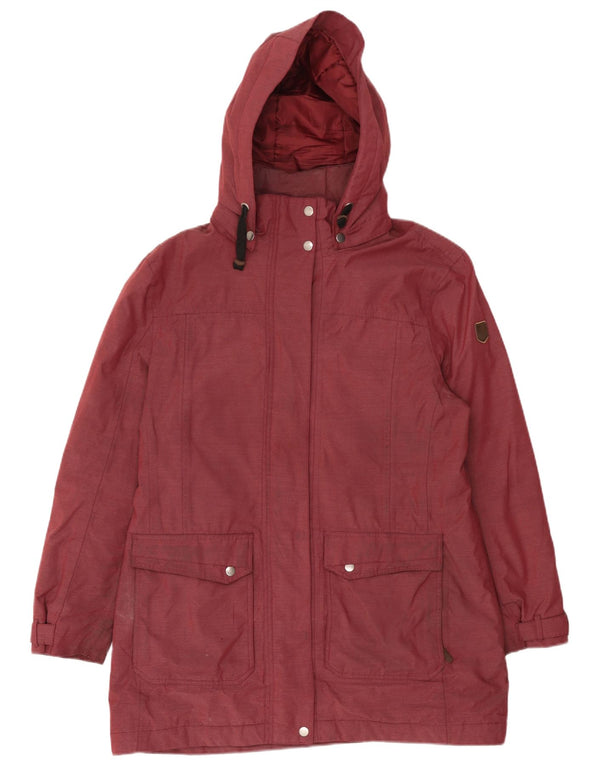 MC Kinley Womens Hooded Windbreaker Jacket UK 18 XL Burgundy Polyester