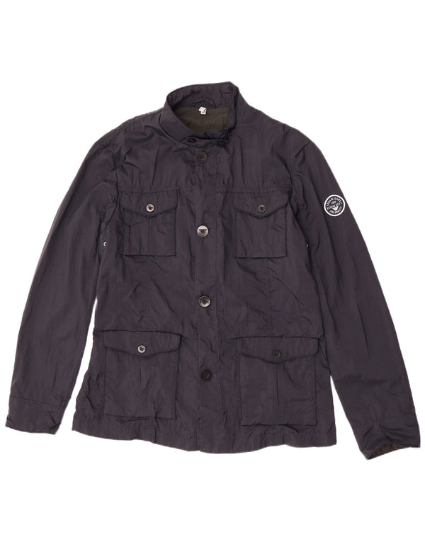 Armani Jeans Mens Utility Jacket UK 42 XL Navy Blue Polyamide