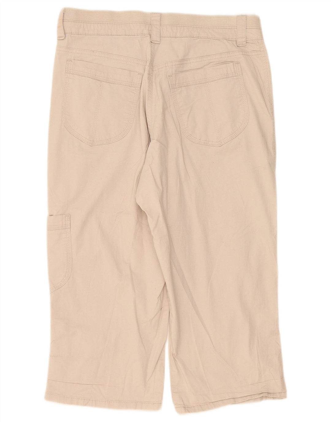 Lee Womens Cargo Capri Trousers US 12 Large W32 L20 Beige Cotton