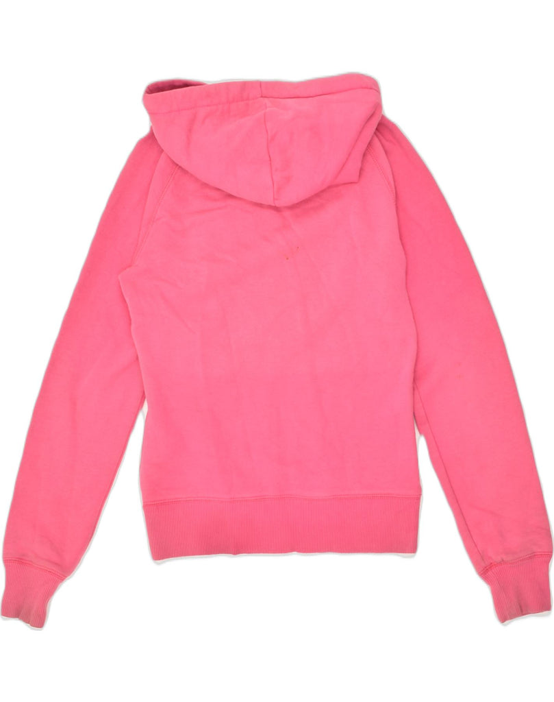 TOMMY HILFIGER Womens New York Graphic Zip Hoodie Sweater UK 10 Small Pink | Vintage Tommy Hilfiger | Thrift | Second-Hand Tommy Hilfiger | Used Clothing | Messina Hembry 