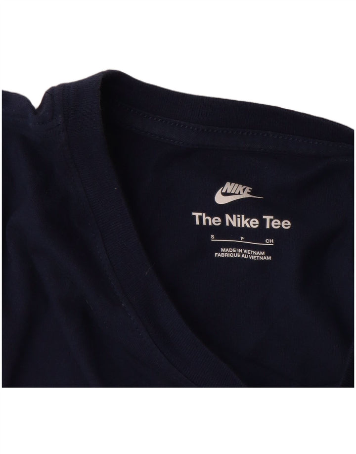 NIKE Mens T-Shirt Top Small Navy Blue Cotton