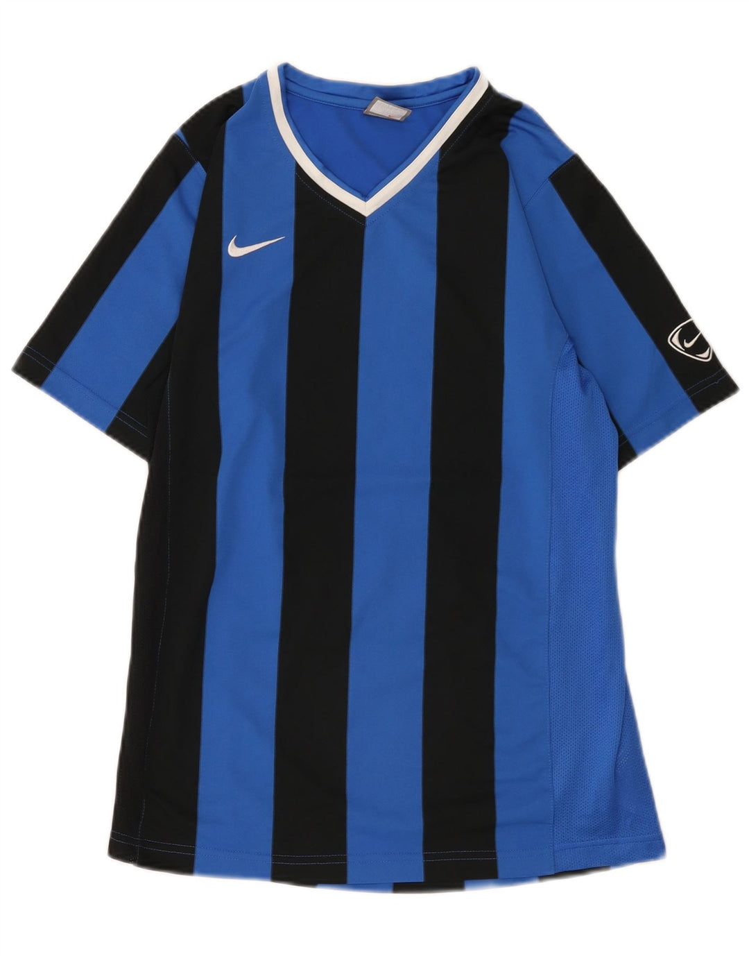 Nike Boys T-Shirt Top 13-14 Years XL Blue Striped Polyester